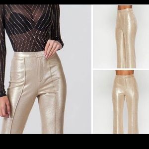 Gold, flare, Jealous Tomato pants